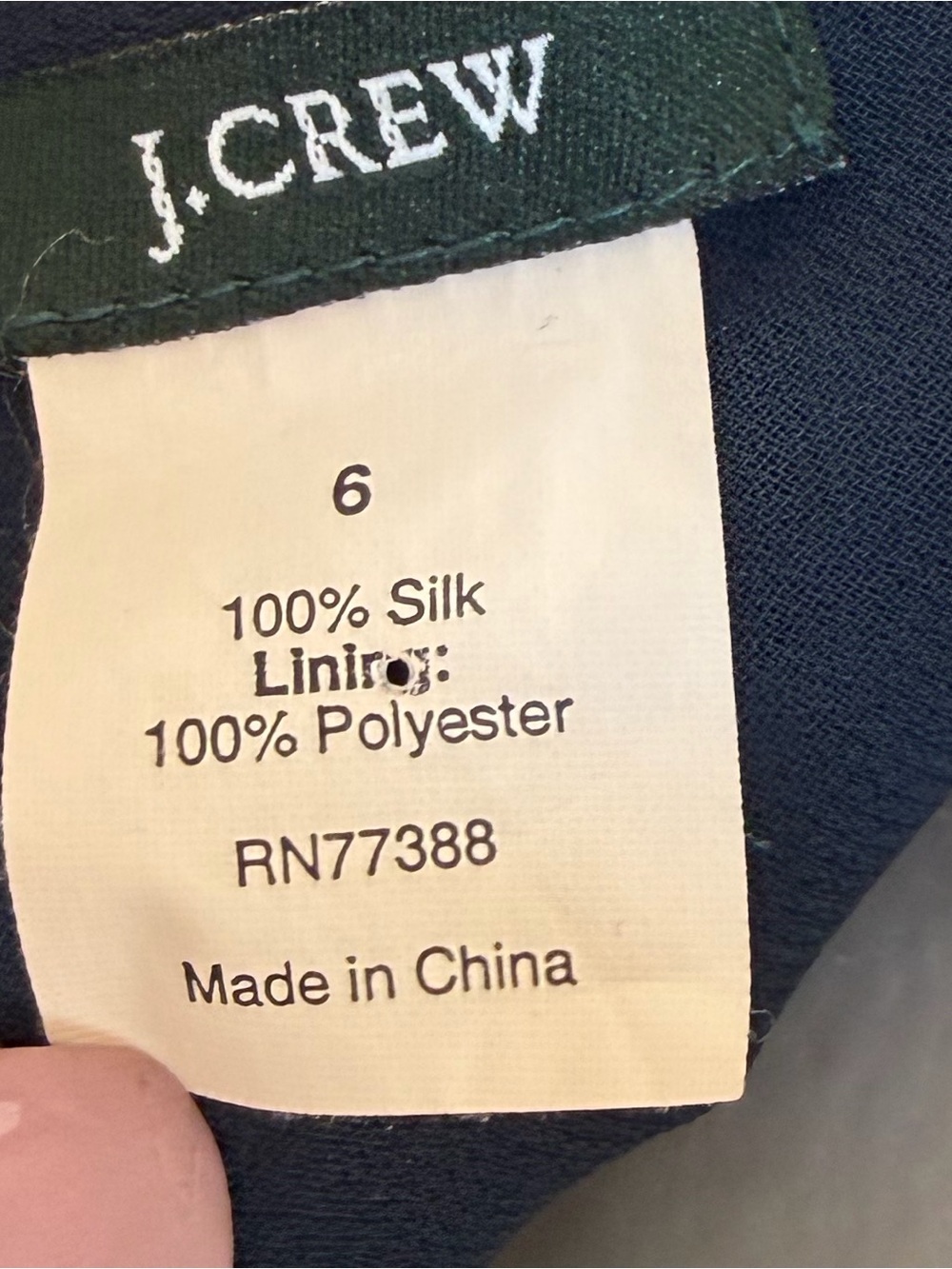 J. Crew Navy Silk Dress - Picture 5 of 5